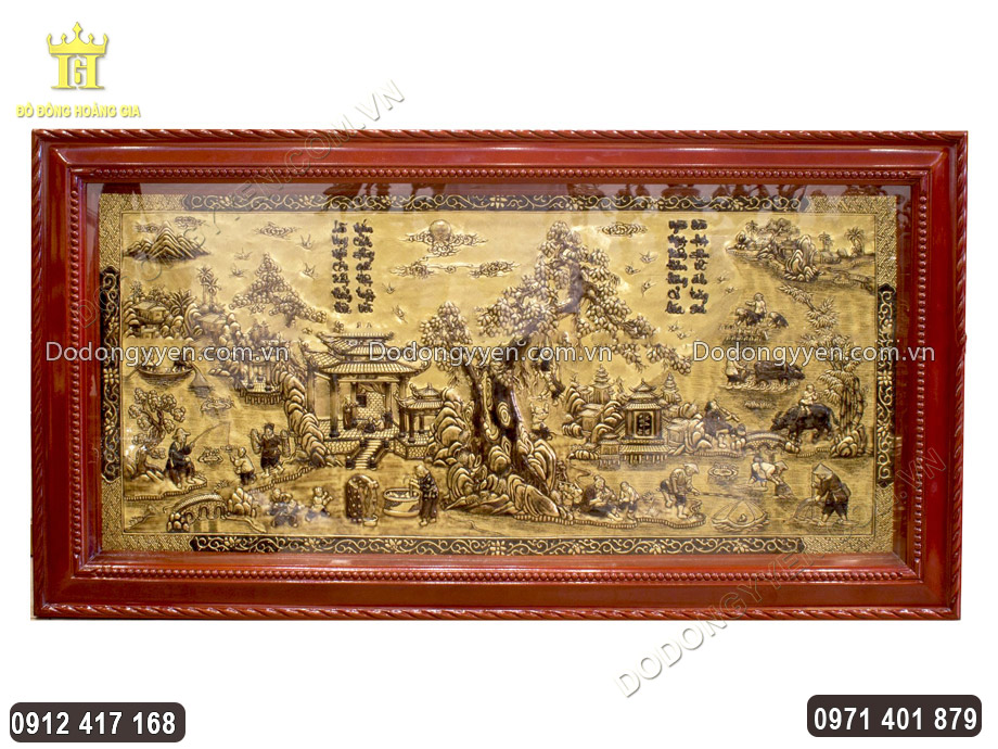 từng đường n&eacute;t tr&ecirc;n tranh được chạm th&uacute;c tỉ mỉ